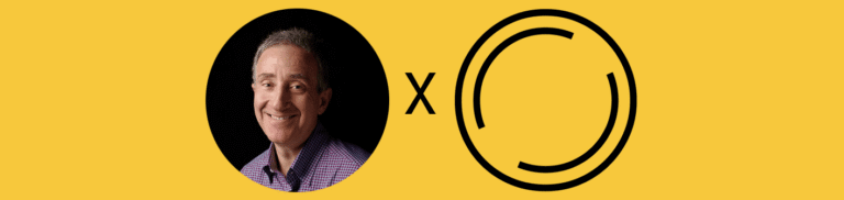Doug Winter's portrait next to a circular logo on a yellow background, promoting an interview.
