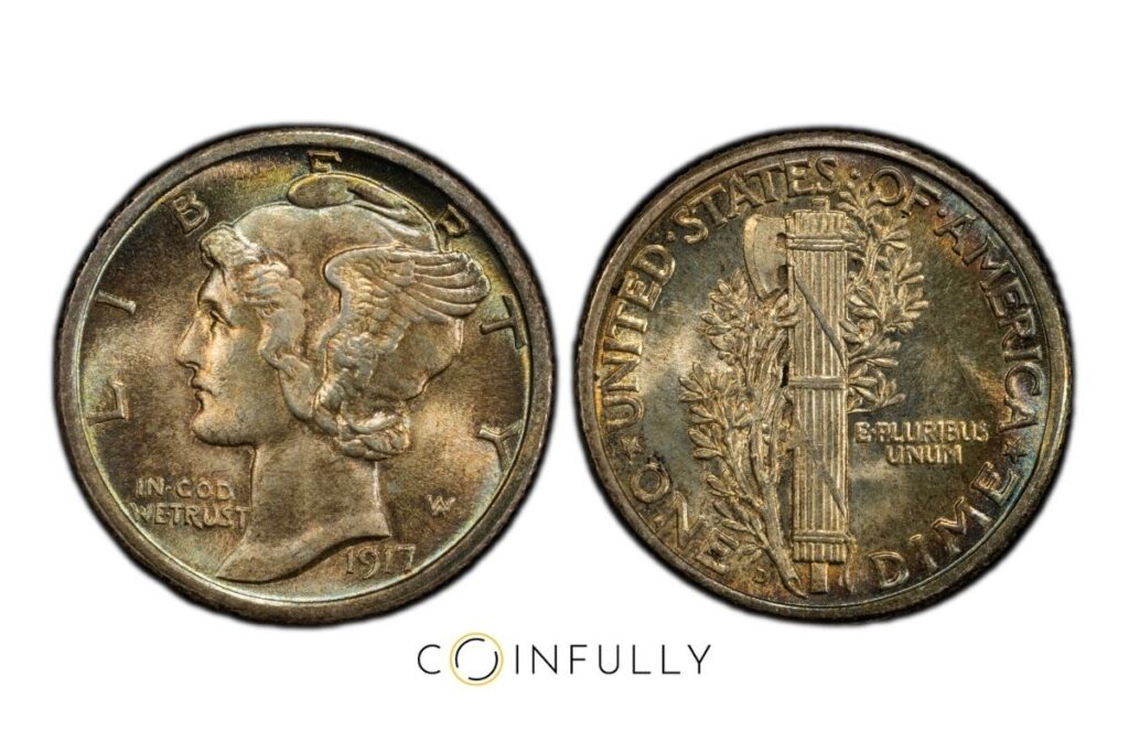 Most Valuable Mercury Dimes - 1917-D - Coinfully