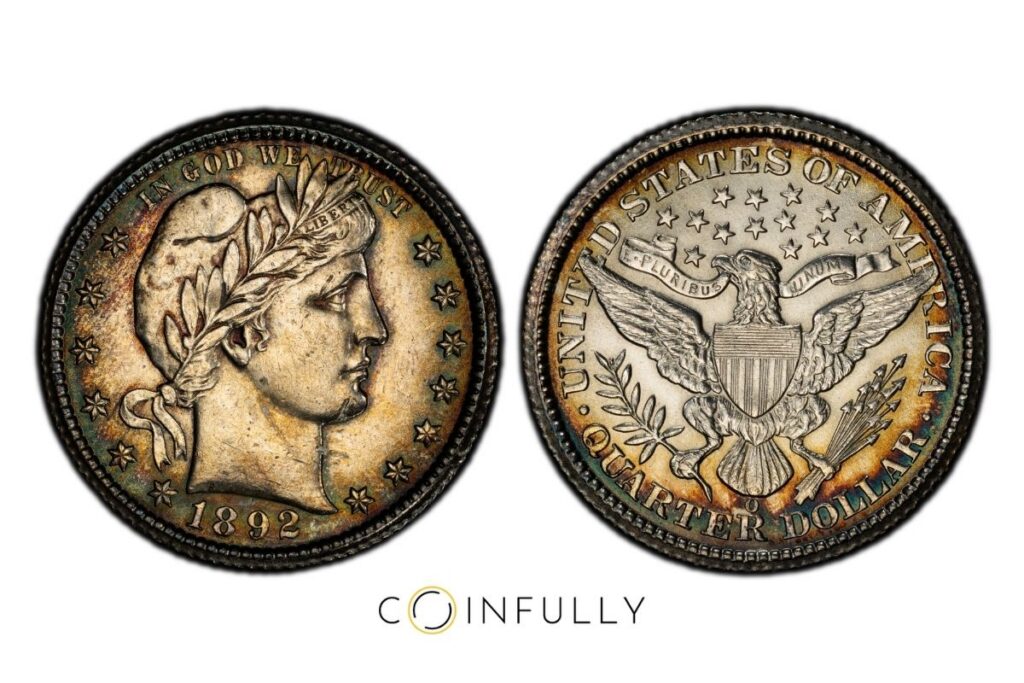 1892-O Barber Quarter - Coinfully