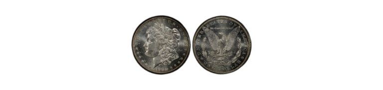 1900 Silver Dollar coin showing the obverse with a profile and the reverse featuring an eagle.