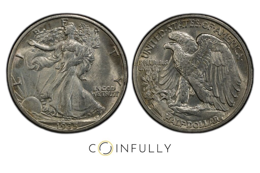 Numismatic Value - 1935-S Walking Liberty Half Dollar - Coinfully