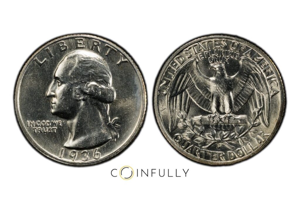Shiny 1936 Washington Quarter - Coinfully